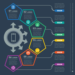 Web Template of a chart, diagram or presentation. Part of the re