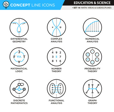 Concept Line Icons Set 14 Math