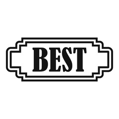 Best rectangle label icon. Simple illustration of best rectangle label vector icon for web