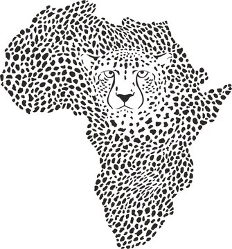 Symbol Africa in cheetah camuflage