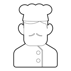 Chef cook icon. Outline illustration of chef cook vector icon for web design