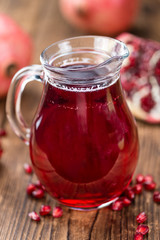 Fresh made Pomegranate juice