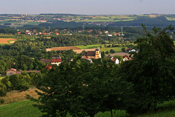 Beautiful view over german village