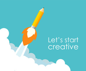 Start-up concept design. Vector illustrtaion with copy space