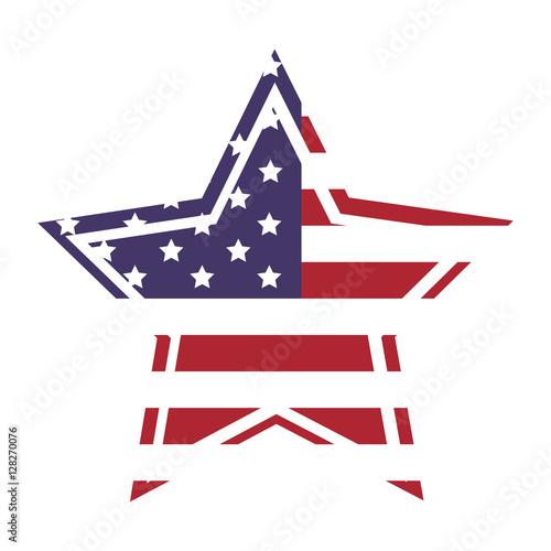 Download "American flag star icon with outline vector illustration ...