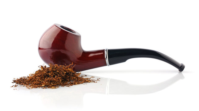 Classic smoking pipe and tobacco