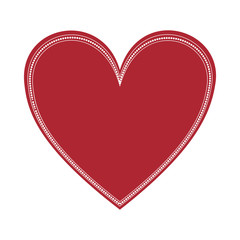 heart shape logo flat icon vector illustration