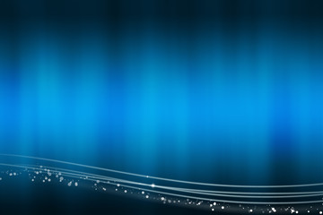 Abstract blue background with the light lines at the bottom