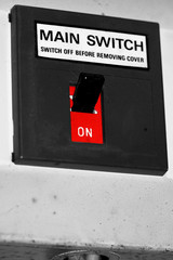 Main on off switch on a domestic electric circuit