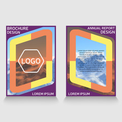 Brochure design annual report cover.