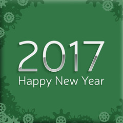 digital happy new year 2017 text design.