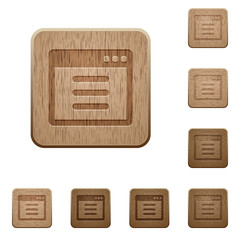 Application options wooden buttons