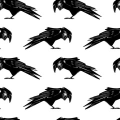 Ravens seamless pattern