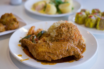 Singapore food Chicken Curry.