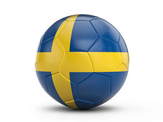 Soccer ball Sweden flag
