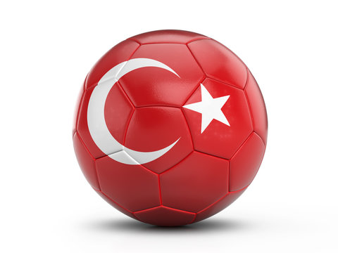 Soccer ball Turkey flag