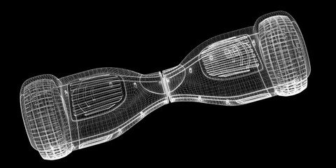 Electric Gyroscooter isolated