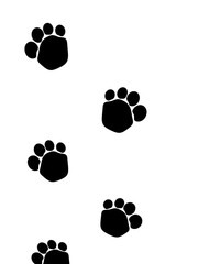Fototapeta na wymiar Dog Footprint