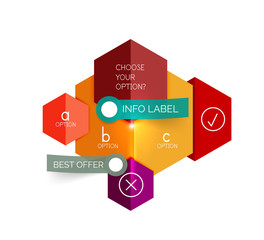 Geometric business infographics templates