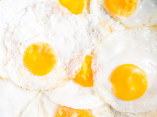 Group of fried eggs