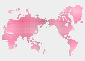 Fototapeta premium 世界地図 ドットアート カラー