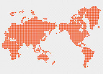 Fototapeta premium 世界地図 ドットアート カラー