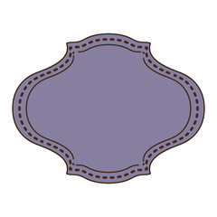 vintage frame icon with oval shape vector illustration