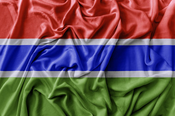 Ruffled waving Gambia flag