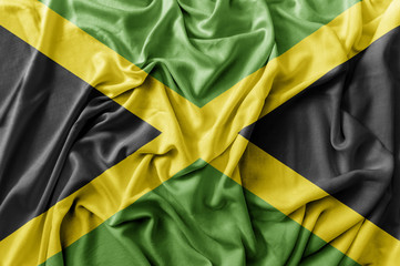 Ruffled waving Jamaica flag