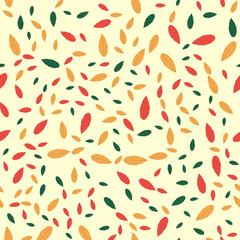 Abstract seamless pattern with color leaf