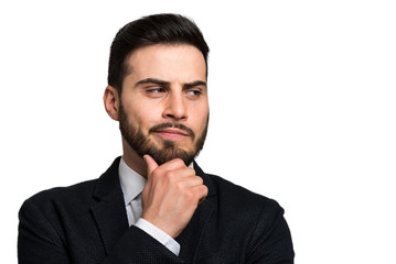 Thoughtful man portrait