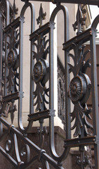 Forged flower decorative element gates Hammered gates.