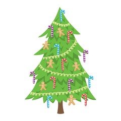 Christmas tree vector.