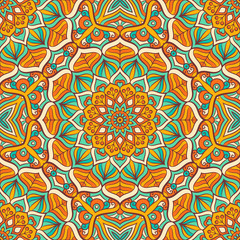 Ethnic floral seamless pattern
