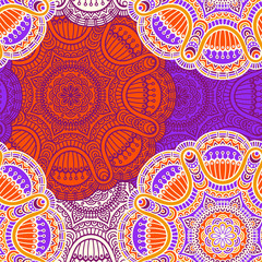 Ethnic floral seamless pattern