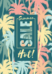 Summer sale design. Vector illustration.