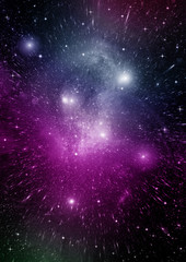 galaxy in a free space