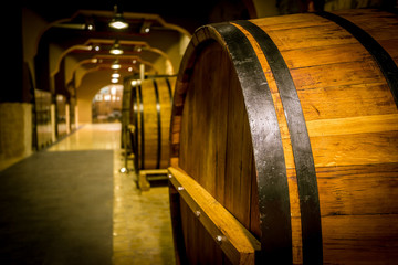 Barrels of Ararat cognac factory, Armenia