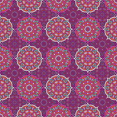 Ethnic floral seamless pattern