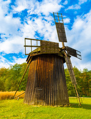 Windmills in the Astra Ethnographic Museum,Sibiu, Romania, Europe