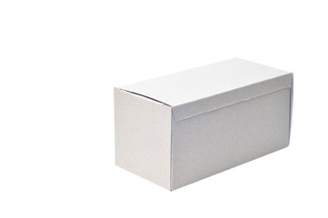 Rectangle gray box isolated on white background