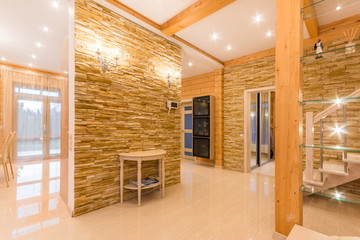 Hallway interior with staircase leading upstairs