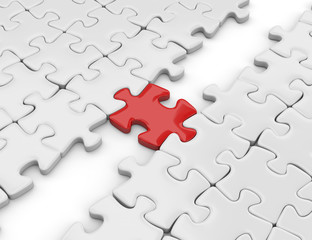 Fototapeta premium tassello puzzle che unisce