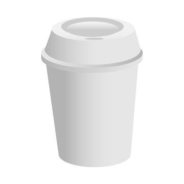 Coffee cup on a white background. Vector illustration