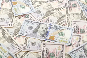 American dollars background.