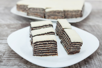 Homemade cake with poppy seed