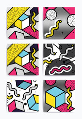 Colorful Pop art set
