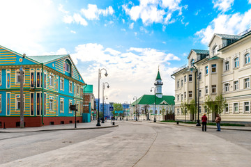 Fototapeta na wymiar Old-Tatar Sloboda in Kazan, Russia.