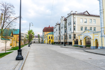 Fototapeta na wymiar Pedestrian street in Kazan