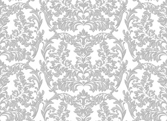 Vector Baroque floral Damask pattern background. Luxury Classic decor ornament. Royal Victorian texture for wallpapers, textile, fabric